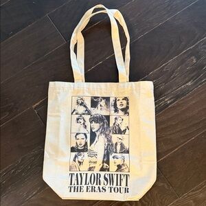 Taylor Swift The Eras Tour Tote - Cream and Black